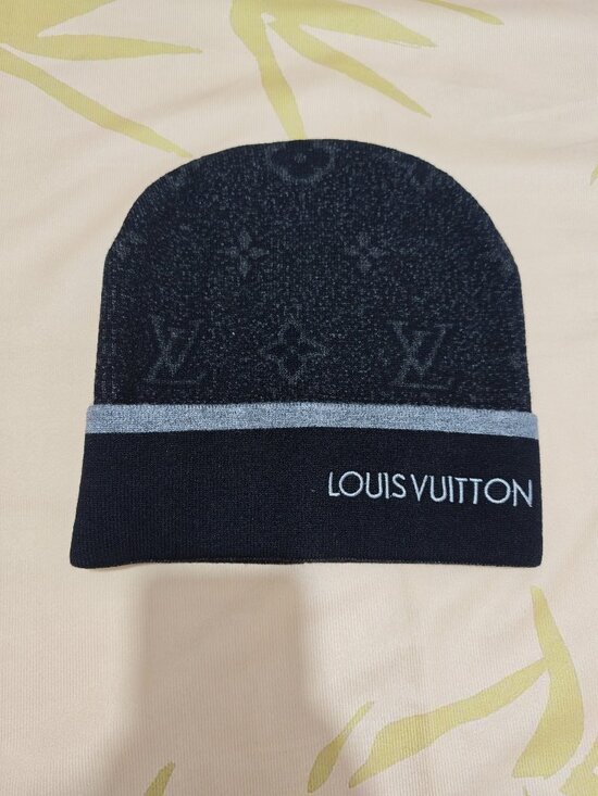 Louis Vuitton Other - Louis Vuitton Black Monogram Knit Beanie